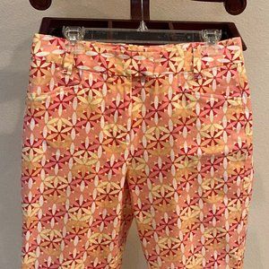 Talbot's Women's Pants, Size 8; Multi: Pink/Yellow/Red/White